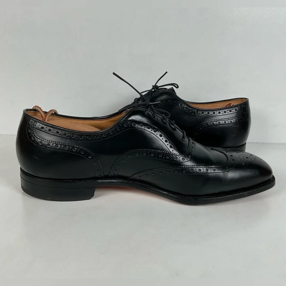 Vintage Johnston Murphy Oxford Shoes | USA Made | Classic Black | Men’s 12 D
